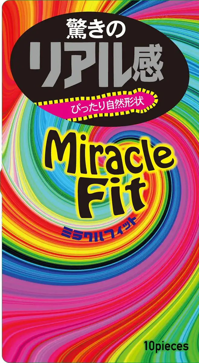 Sagami Rubber Industries Miracle Fit Condoms 10 Pieces Latex-Free High Comfort