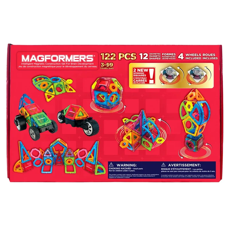 MAGFORMERS - Jeu de Construction Magnétique de 122 Pièces