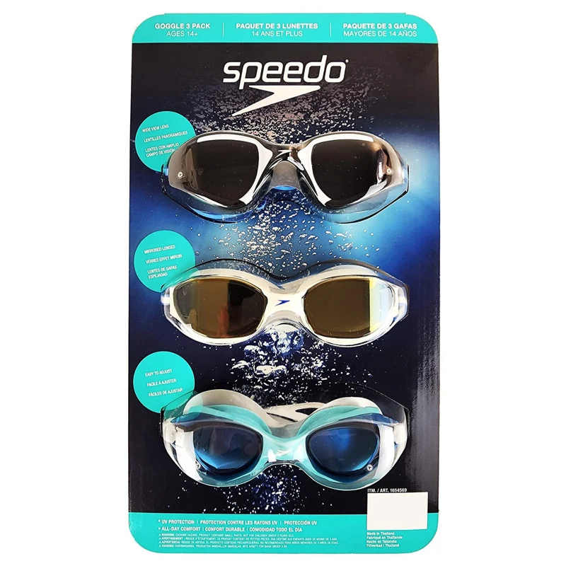 SPEEDO - Ensemble de 3 Lunettes de Plongée