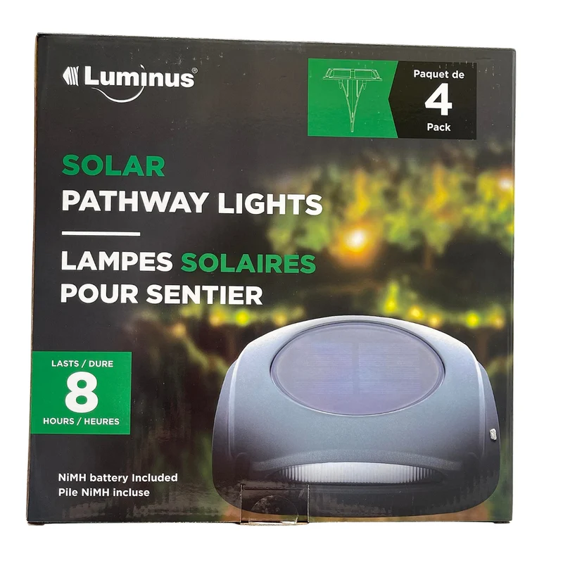 LUMINUS - Ensemble de 4 Lampes Solaires pour Sentier