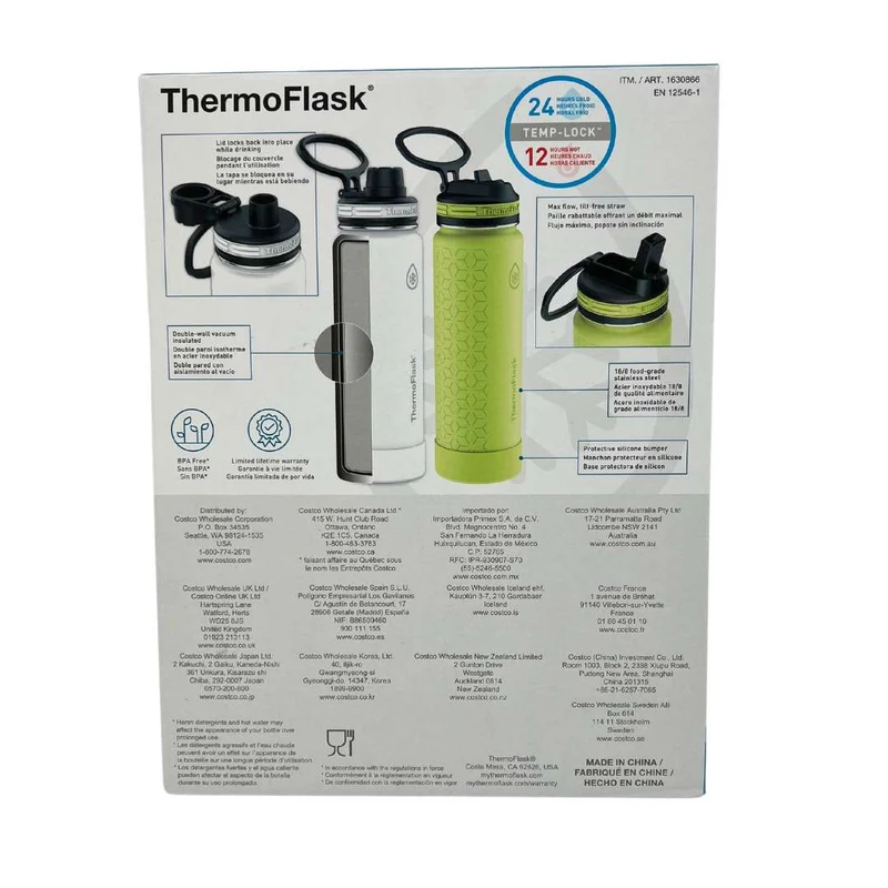 THERMOFLASK - Ensemble de 2 Bouteilles Isothermes de 710 ml