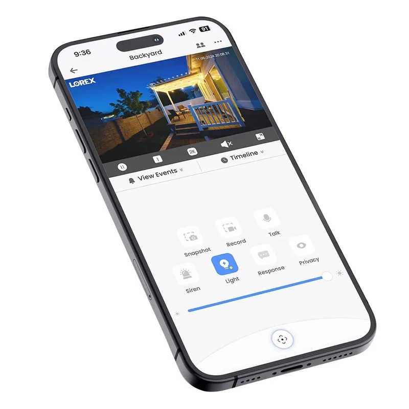 LOREX - Ensemble de 2 Caméras Intelligentes Wi-Fi 2K avec Ampoule DEL *Boite Ouverte*