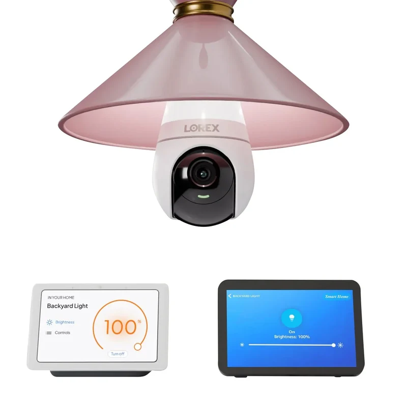 LOREX - Ensemble de 2 Caméras Intelligentes Wi-Fi 2K avec Ampoule DEL *Boite Ouverte*