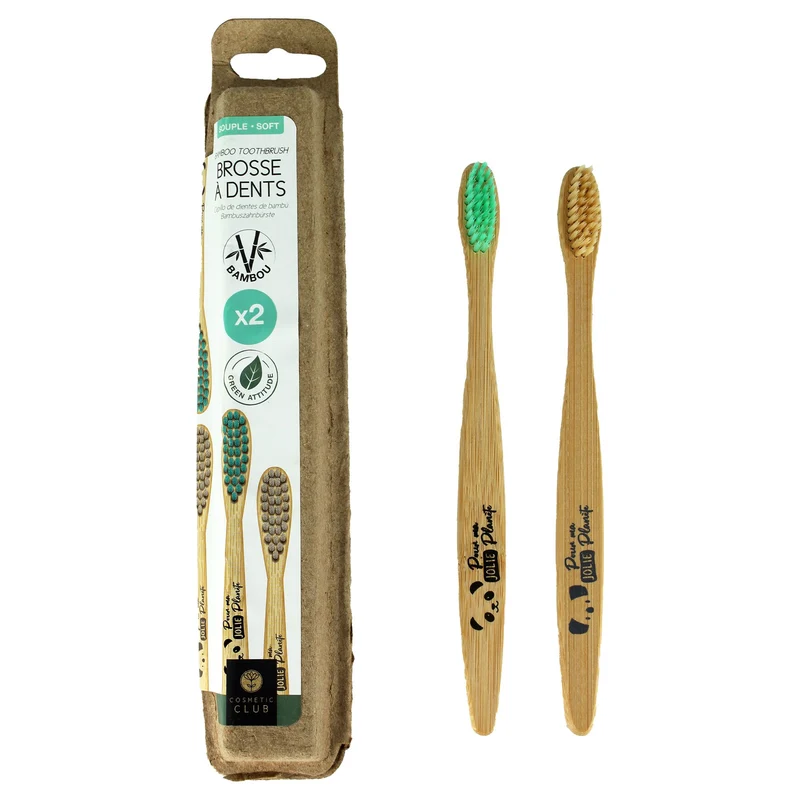 2 BROSSES À DENT BAMBOU