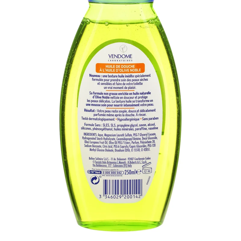 Huile de douche olive