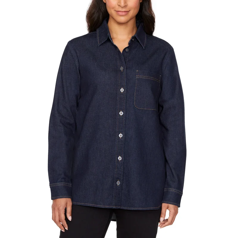 BUFFALO - Chemisier en Denim Extensible pour Femme