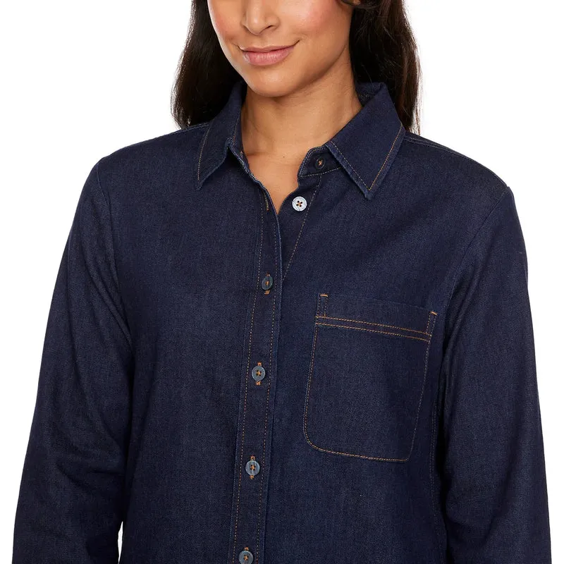 BUFFALO - Chemisier en Denim Extensible pour Femme