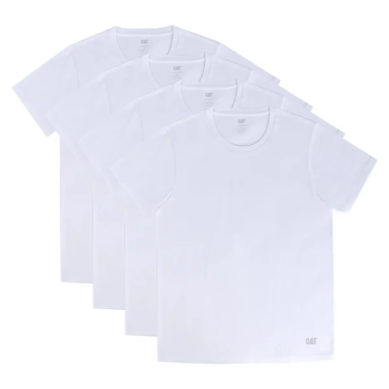 CAT - Paquet de 4 T-Shirt Ras du Cou pour Homme
