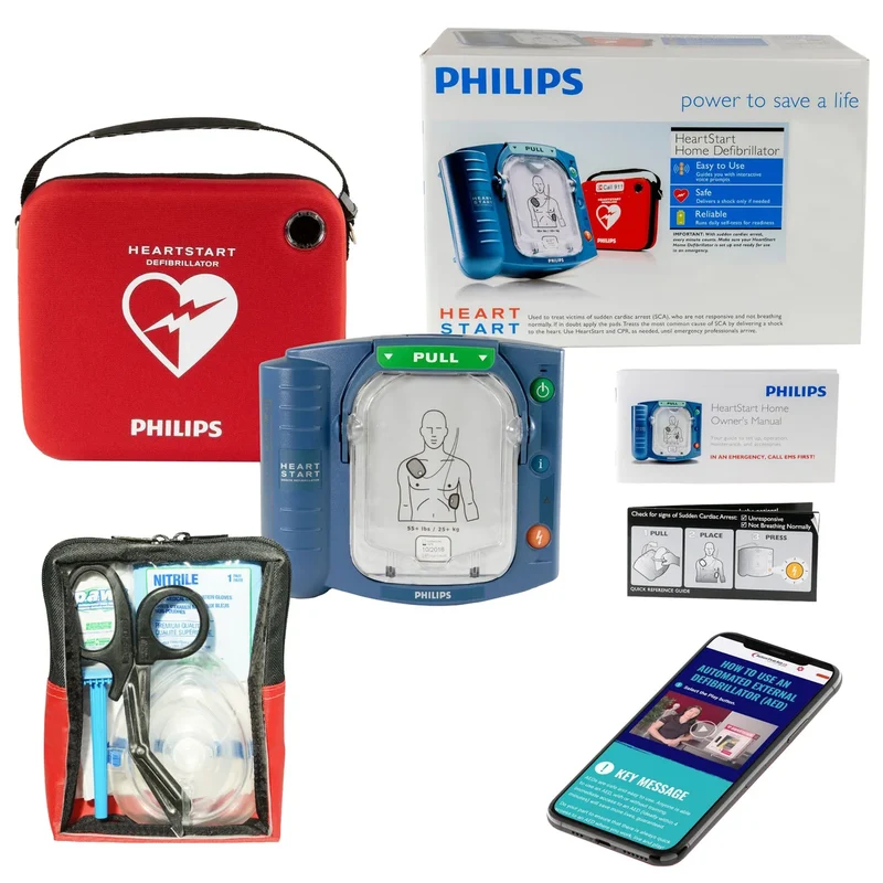 PHILIPS - Ensemble de DEA Défibrillateur à Usage Domestique Heart Start *Boite Ouverte*