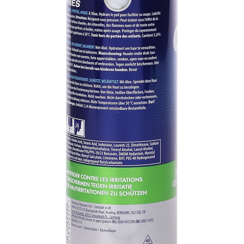 Mousse à raser protection peau sensible