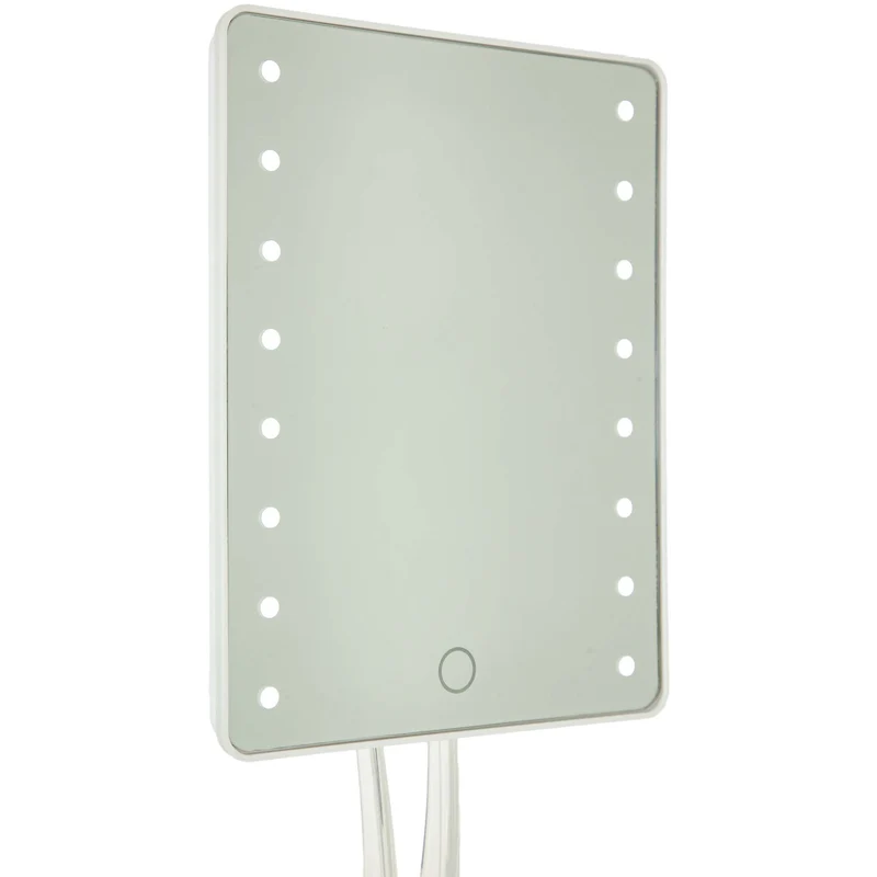 Miroir Led + rangement maquillage en acrylique