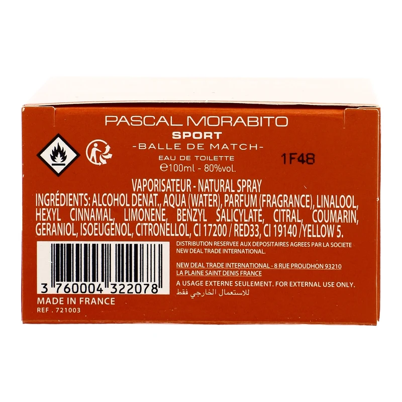 Eau de toilette Balle de Match Pascal Morabito