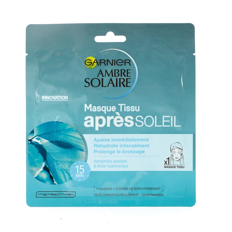 Masque en tissu après-soleil