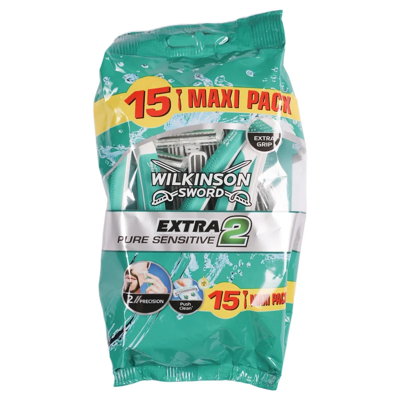 Maxi pack de 15 rasoirs extra pure sensitive 2