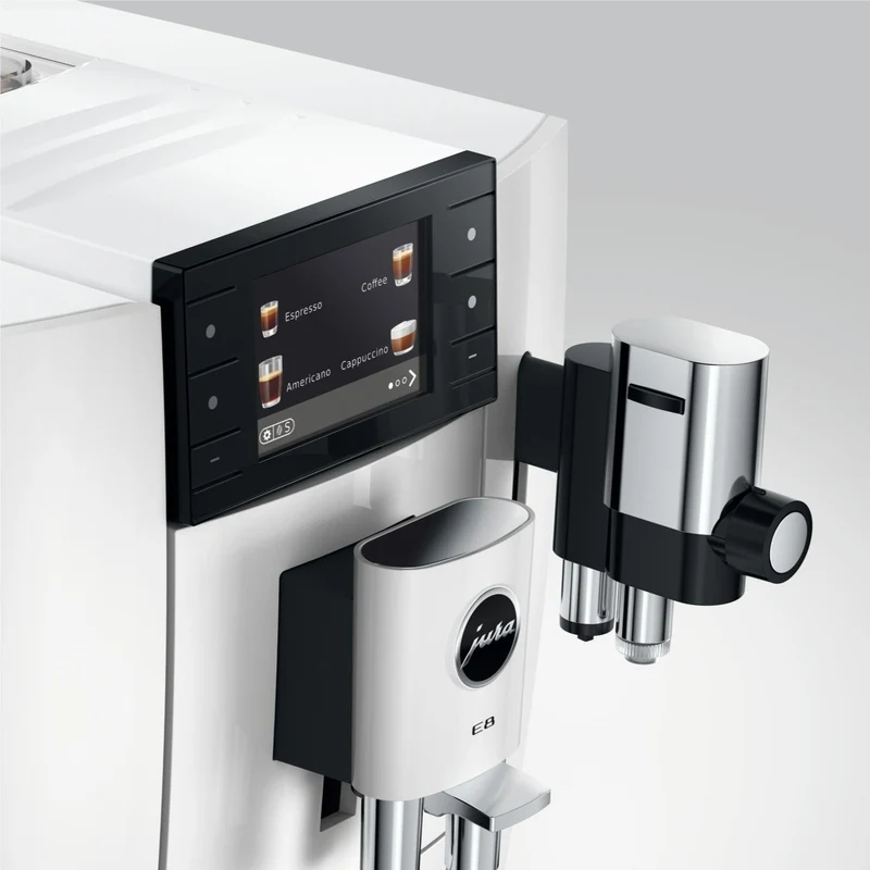 Jura E8 Fully Automatic Coffee Machine (Piano White)
