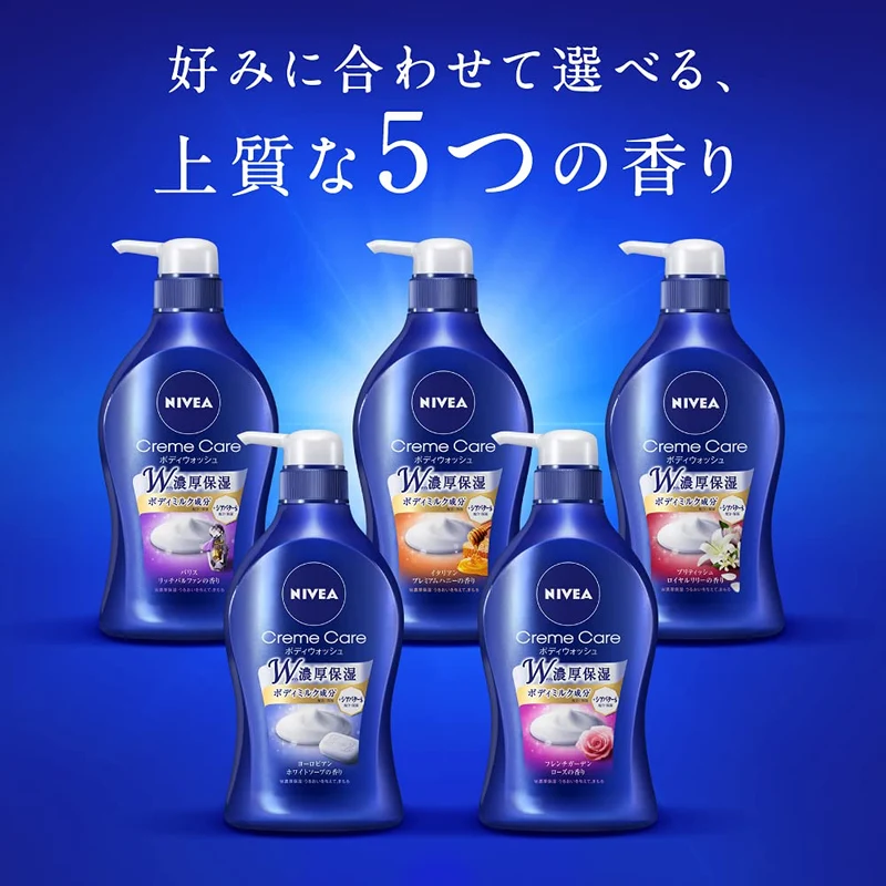 Nivea Cream Care Body Wash French Rose Pump 480Ml - Gentle Skin Hydration