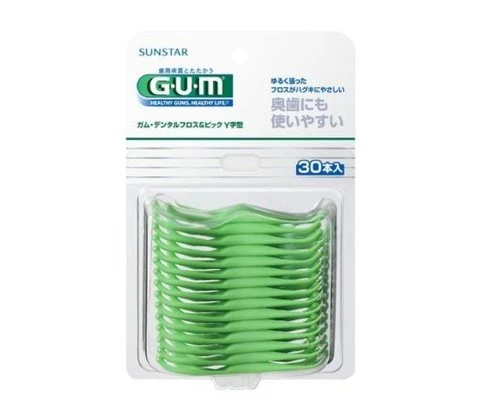 Gum Dental Floss and Picks Y-Shaped 30 Pack Flossers