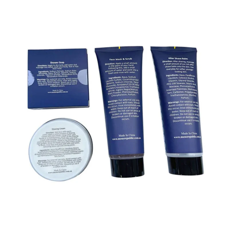 Men's Republic Grooming Kit - Shave and Cleanse Gifting Travel Set 4pc