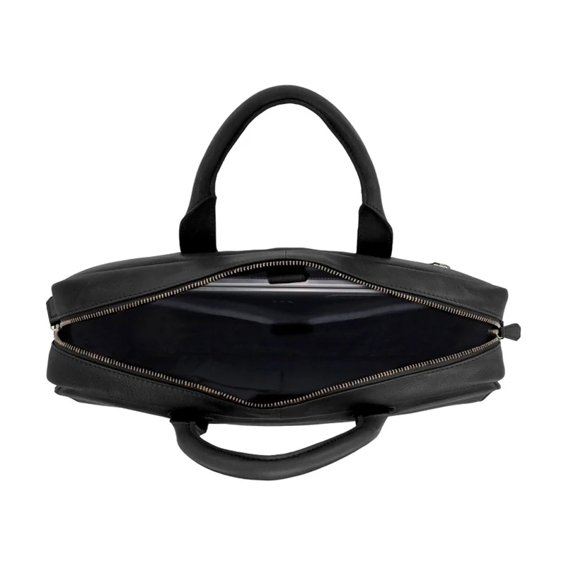 Pierre Cardin Men's Leather Classic Messenger/Computer Bag 41x30cm Black