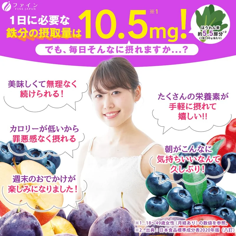 Fine Blueberry Flavor Jelly Supplement 200g (10g x 20 Packs)