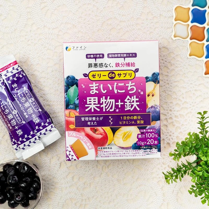 Fine Blueberry Flavor Jelly Supplement 200g (10g x 20 Packs)