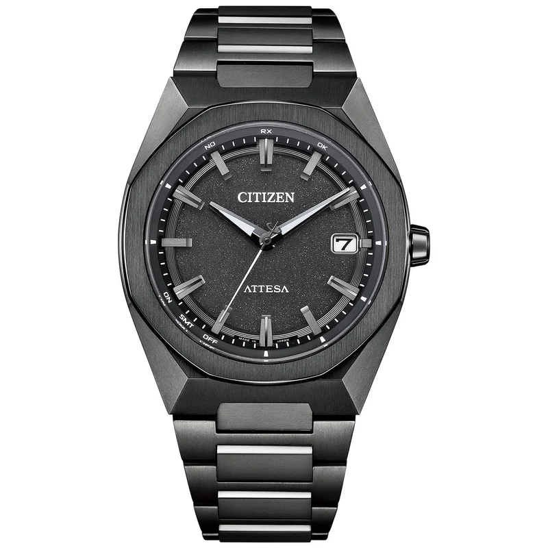 CITIZEN Attesa Eco-Drive Radio-Controlled Watch CB3045-61E Black Titanium