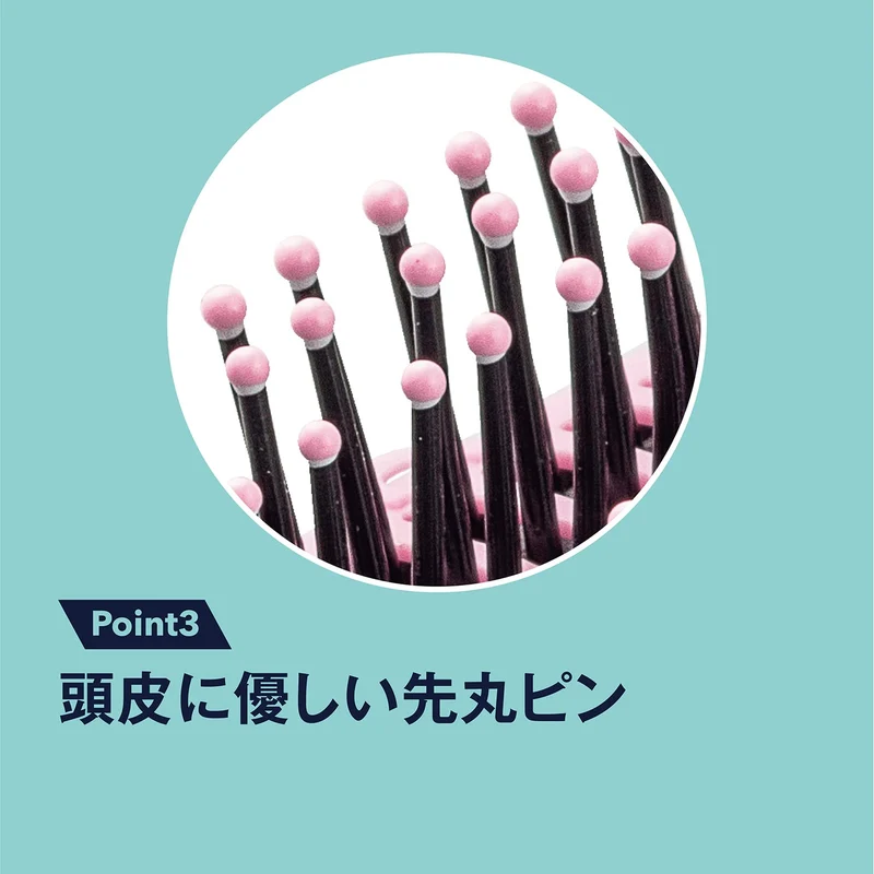 KAI Portable Folding Self-Cleaning Compact Hair Brush KQ3174