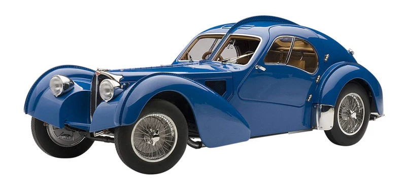 Autoart 1/18 Bugatti Type 57Sc Atlantic 1938 Blue/Wire Wheels