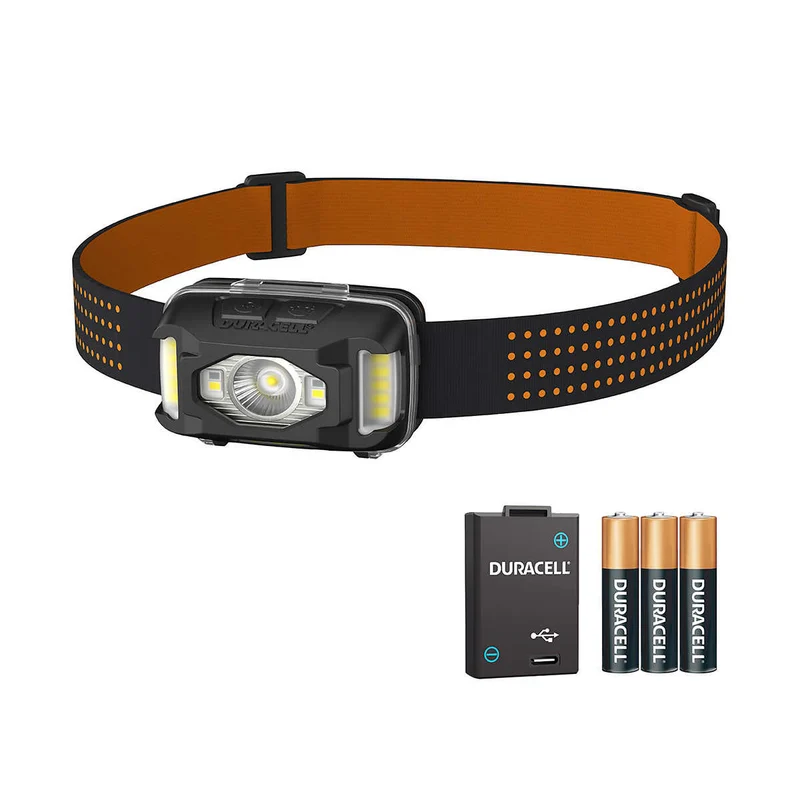 DURACELL - Ensemble de 2 Lampes Frontales avec Alimentation Hybride