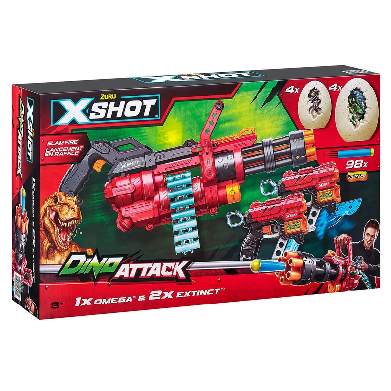ZURU - Ensemble de 3 Pistolets X-Shot Dino Attack