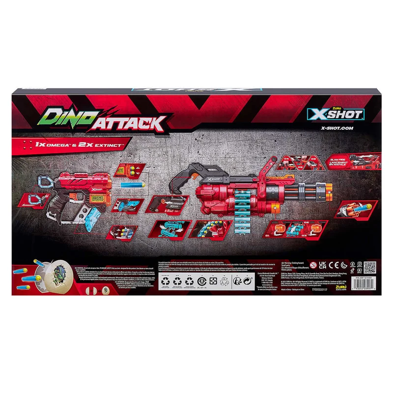 ZURU - Ensemble de 3 Pistolets X-Shot Dino Attack