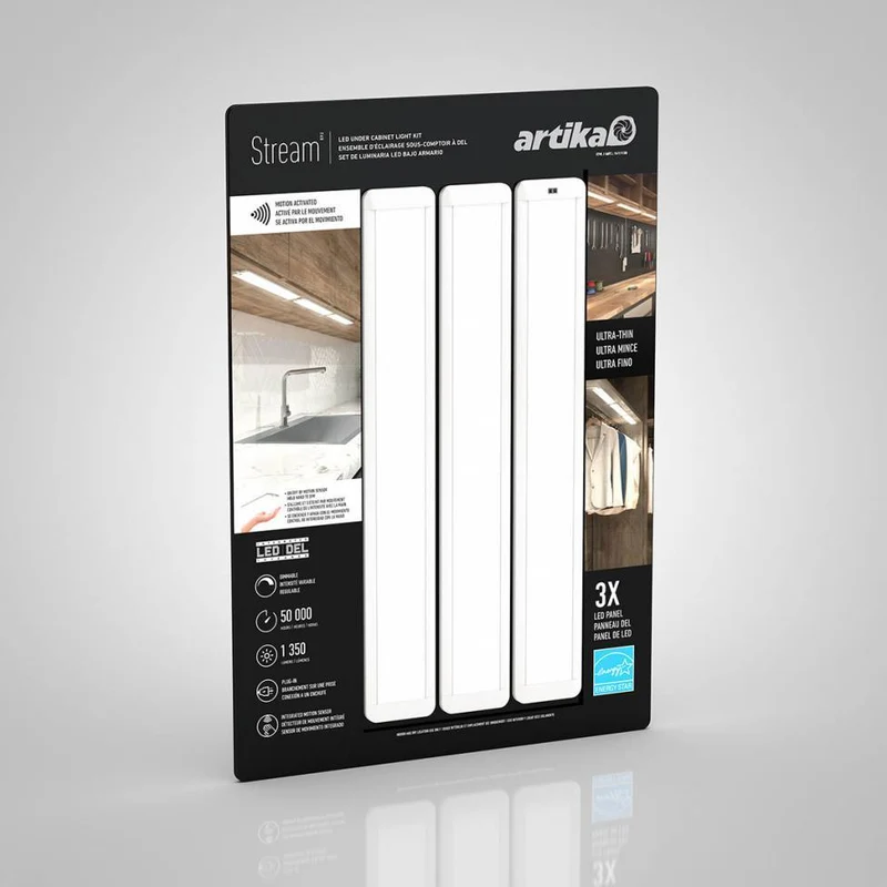 ARTIKA - Ensemble d'Éclairage Sous-Comptoir à DEL Stream
