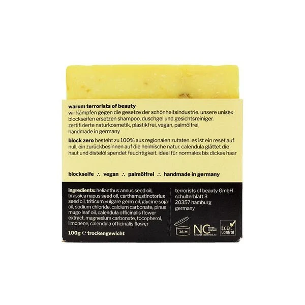 Blockseife Zero | Reset + Cure 100 g