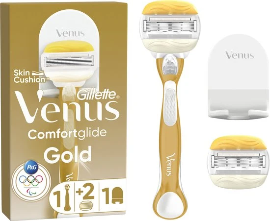 Gillette Venus ComfortGlide Coconut - 1 Handvat + 2 Scheermesjes + Douchehanger