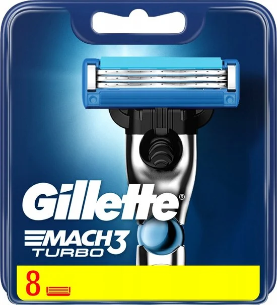 Gillette Mach3 Turbo-8 stuks-scheermesjes