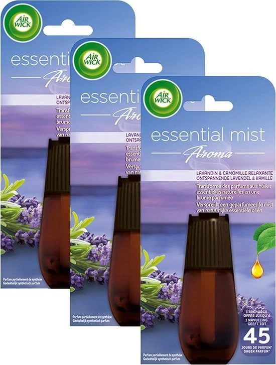 Air Wick Essential Aroma - Elektrische Geurverspreider - Starterkit - Rustgevende Lavendel & Amandelbloesem - 20ml