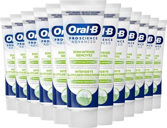12x Oral-B Tandpasta Pro-Science Advanced Intense Reiniging 75 ml