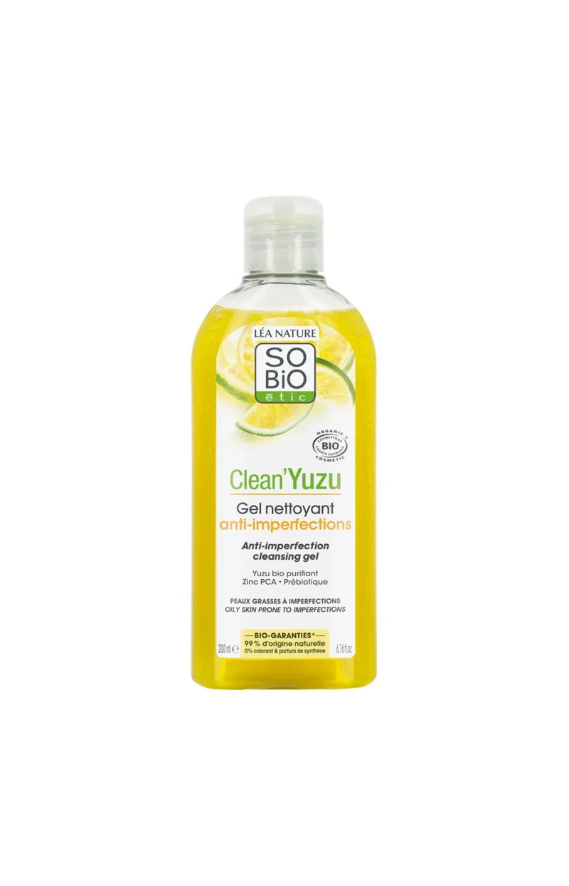 Gels nettoyants anti-imperfections bio - Clean'Yuzu - Peaux grasses à imperfections - 2 x 200 ml