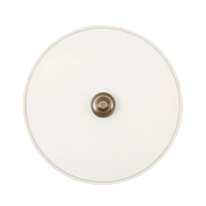 LUMINUS LED - Plafonnier Semi-Encastré avec Abat-Jour en Lin Alice