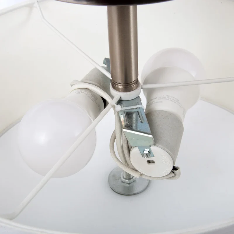 LUMINUS LED - Plafonnier Semi-Encastré avec Abat-Jour en Lin Alice