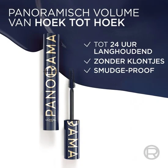L'Oréal Paris Panorama Mascara Chromatic - Blue - Lengte, separatie en volume Mascara - korte en lange borstelhaartjes voor groter lijkende ogen - 8ml