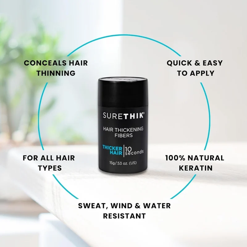 Fibres de kératine densifiant la masse "Hair Thickening Fibers" (15g/0.53oz) Brun clair