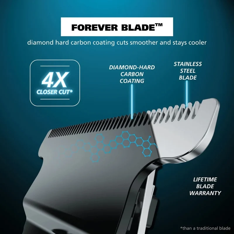 Tondeuse sans fil "Pro Series High Visibility Trimmer" avec 3 têtes interchangeables et 8 guides de coupe - Noir