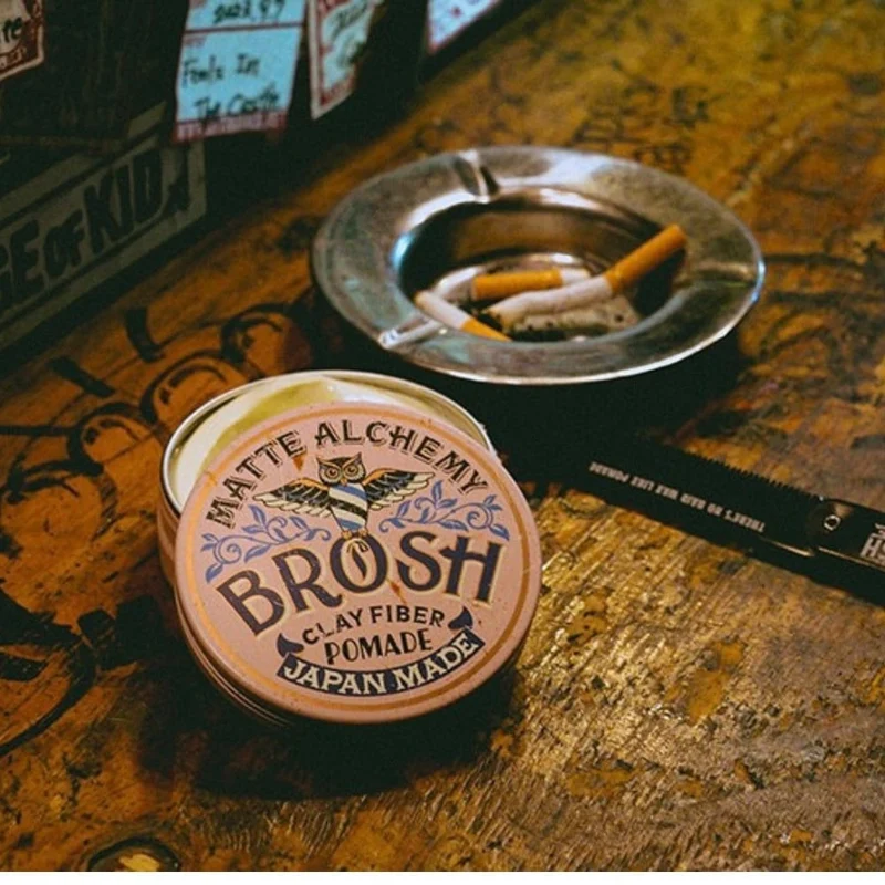 Brosh Pomade - Pâtes d'argile "Clay Fiber Pomade" Matte Alchemy (115g/4.0oz)