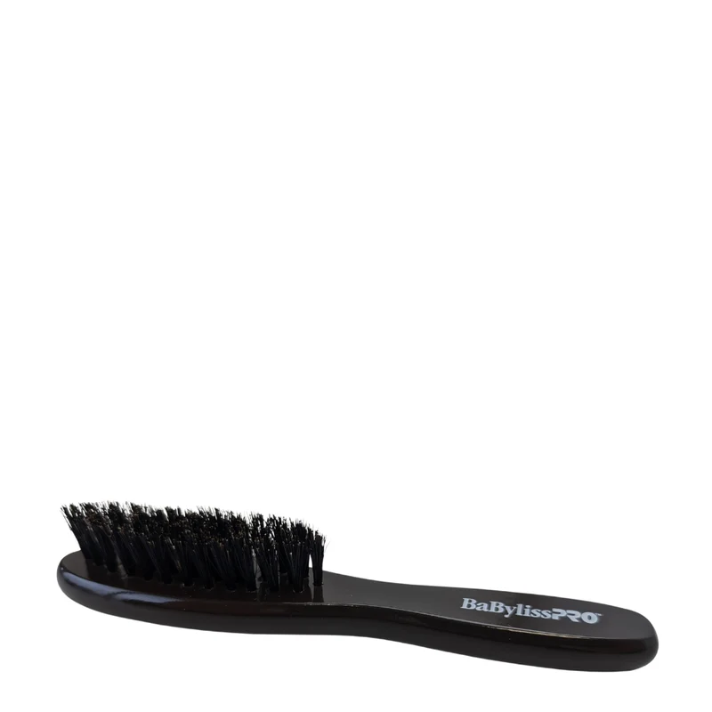 Brosse pour la barbe à 4 rangées avec poils de sanglier 100% naturels et avec poignée en bois vernis