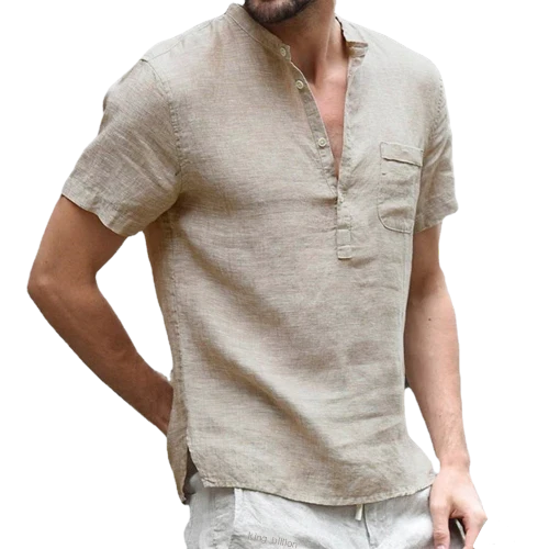 Chemise en lin respirant pour homme