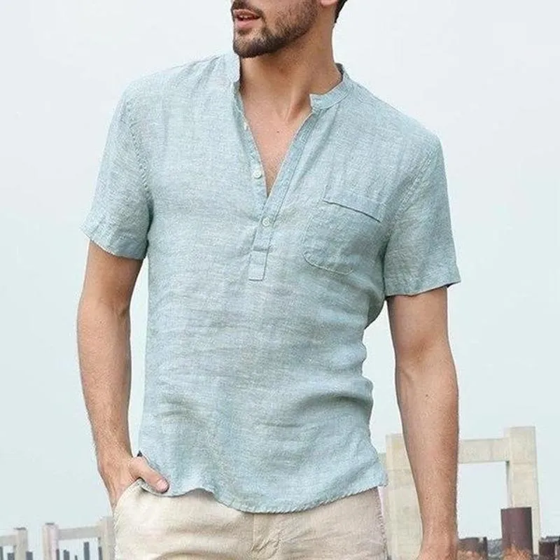 Chemise en lin respirant pour homme
