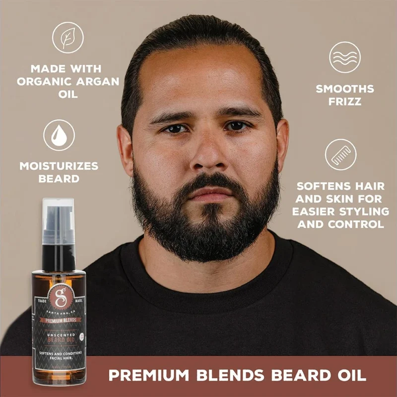 Huile à barbe "Premium Blends Beard Oil" - Non parfumée (30ml/1.0oz)