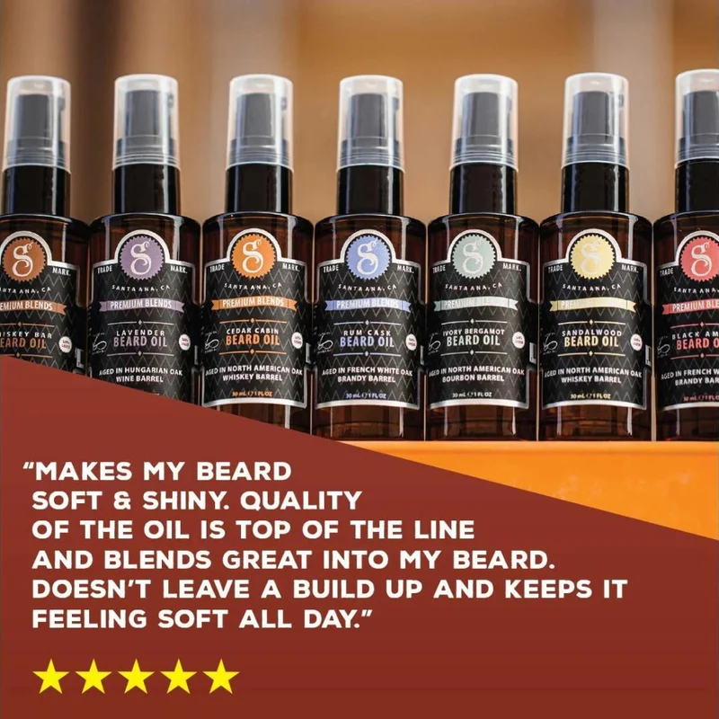 Huile à barbe "Premium Blends Beard Oil" - Non parfumée (30ml/1.0oz)