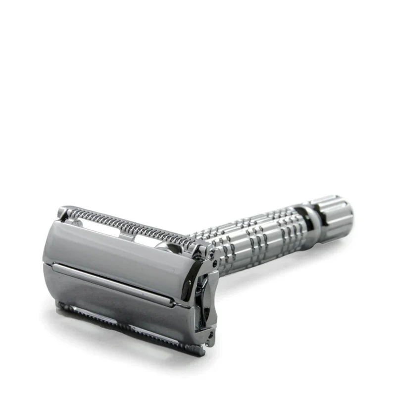 Ensemble cadeau rasage traditionnel - Chrome blanc